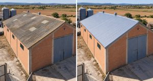 Cambio de cubierta de fibrocemento en nave agrícola de Albacete